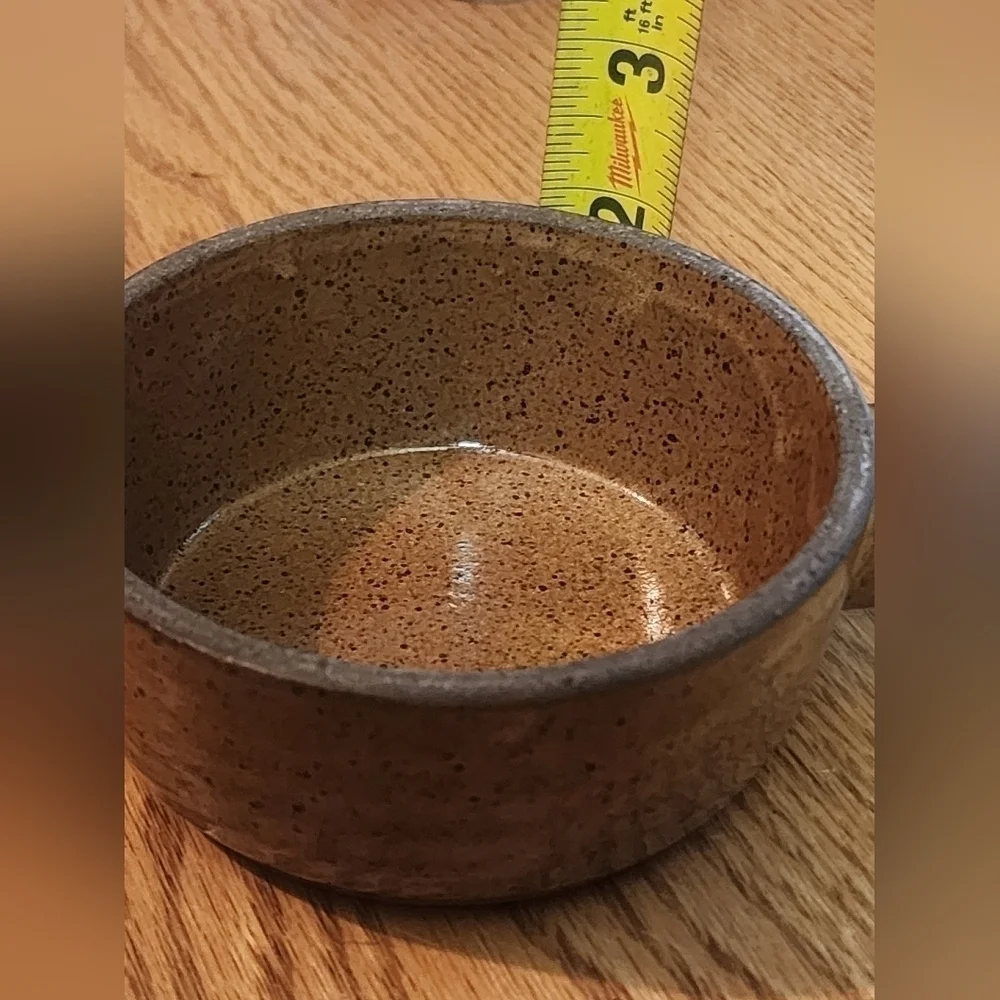 Vintage Earthy Brown Stoneware Soup Chili Hademade With Lid And Handle